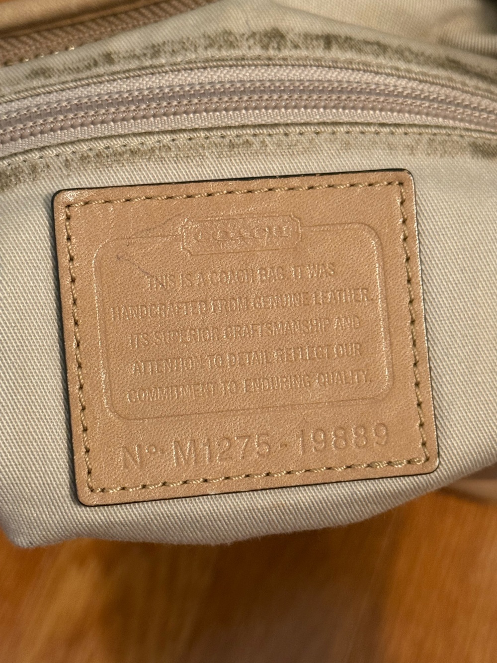 Vintage Coach Legacy Tassel Bucket Bag in Tan Leather - Picture 8 of 8